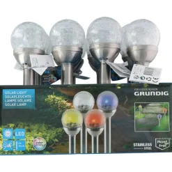 Grundig Prikspot - solar - RVS - tuinverlichting - 25 cm