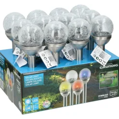 Grundig Prikspot - solar - RVS - tuinverlichting - 25 cm