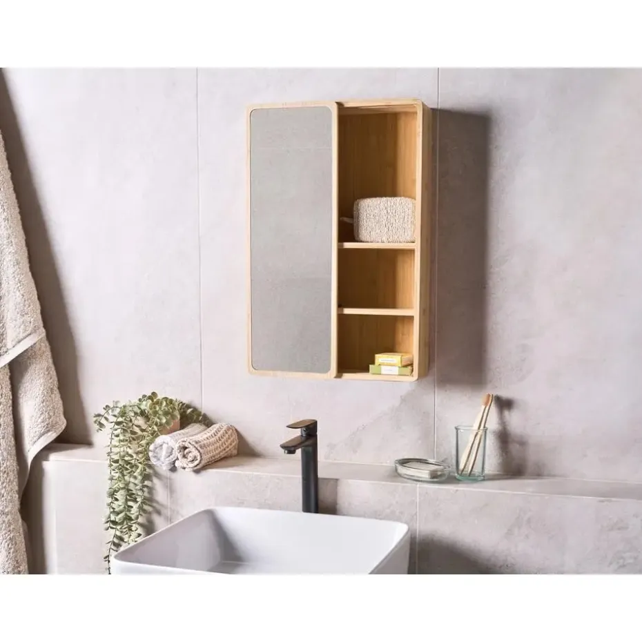 GUATAVITA - Spiegelkast - Lichtbruin - Bamboehout