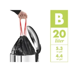 Hailo Öko Duo Plus L Prullenbak - 17+9L - RVS