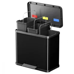Hailo Öko Trio Plus L Prullenbak - 3x9L - zwart