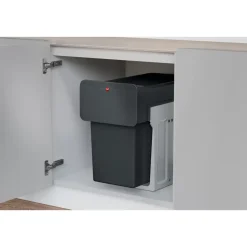 Hailo Tandem Inbouwprullenbak - 2x14L - zwart