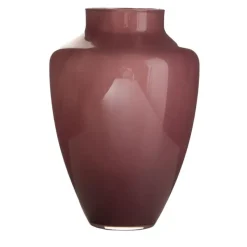 Hakbijl Glass Bloemenvaas Olaf - paars - glas - D24 x H37 cm