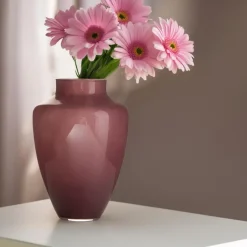 Hakbijl Glass Bloemenvaas Olaf - paars - glas - D24 x H37 cm