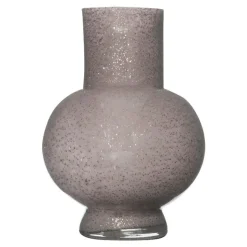 Hakbijl Glass Bloemenvaas Deborah - grijs - glas - D20 x H 26 cm