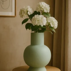 Hakbijl Glass Bloemenvaas Deborah - Groen - glas - D17 x H22 cm