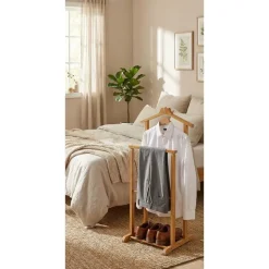 Haku Kledingrek met broekenhanger - Bamboe-design