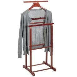 Haku Kledingrek met broekenhanger - Kersenhouten design