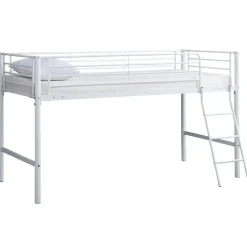 Halfhoogslaper Julie 90x200cm - metaal - mat wit