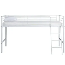 Halfhoogslaper Julie 90x200cm - metaal - mat wit