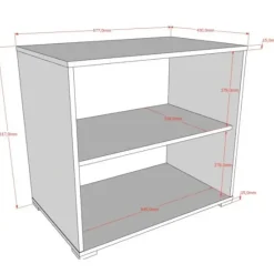 Halfhoogslaper Sammie 90x200cm - met bureau en boekenrekjes - wit