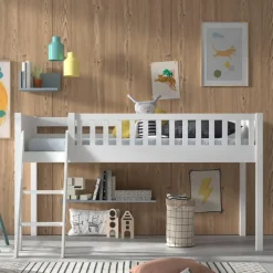 Halfhoogslaper Scottie 90x200 cm-wit