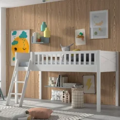 Halfhoogslaper Scottie 90x200 cm-wit