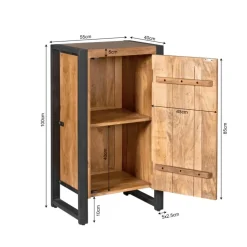 Halkast Naturel Hout - 55x40x100cm - Boaz