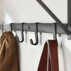 Hangende Kapstok met Plank - Bruin Zwart