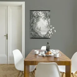 Hangende Poster Linnen - Jungle Landschap Schets