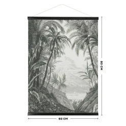 Hangende Poster Linnen - Jungle Landschap Schets