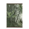 Hangende Poster Linnen - Jungle Landschap Groen