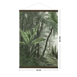 Hangende Poster Linnen - Jungle Landschap Groen