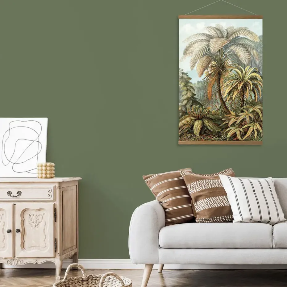 Hangende Poster Linnen Jungle Filicinae 100x70cm