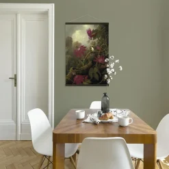 Hangende Poster Linnen Schemerige Schoonheid Jungle Kolibrie 100x70cm