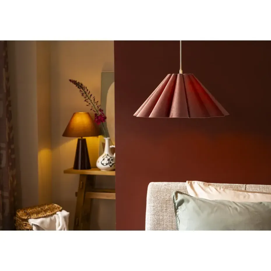 Hanglamp Ays roze E27 - 120xØ45 cm