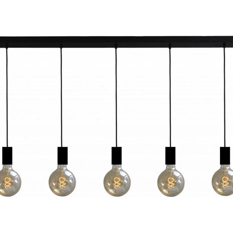 Hanglamp Bulby 5-lichts Zwart