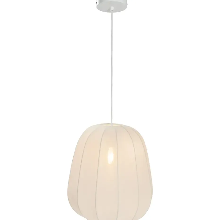 Hanglamp Fenne - wit metaal - E27 - 150xØ35 cm