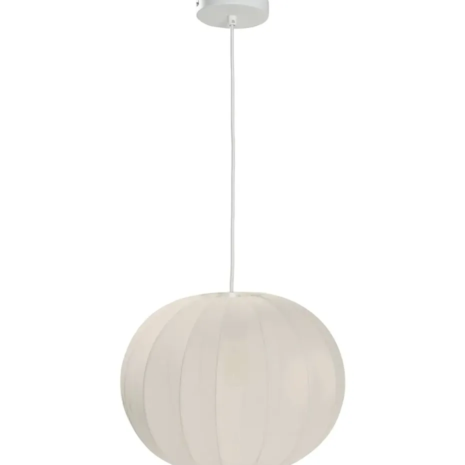 Hanglamp Fenne ovaal - wit metaal - E27 - 150xØ38 cm