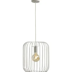 Hanglamp Jade - lichtgrijs - 120x36xØ31 cm