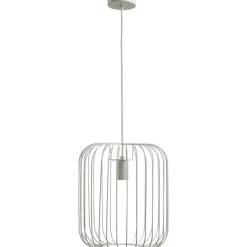 Hanglamp Jade - lichtgrijs - 120x36xØ31 cm