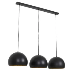 Hanglamp JAICEY - Mat Zwart-Goud - 3-Lichtpunten