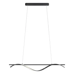 Hanglamp Joa LED - mat zwart metaal - 120x100x12 cm