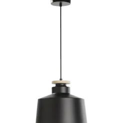 Hanglamp Mallorca E27 - mat zwart - 150xØ30 cm