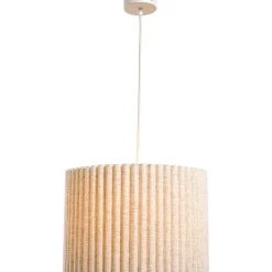 Hanglamp Rune naturel E27 - 120xØ40 cm