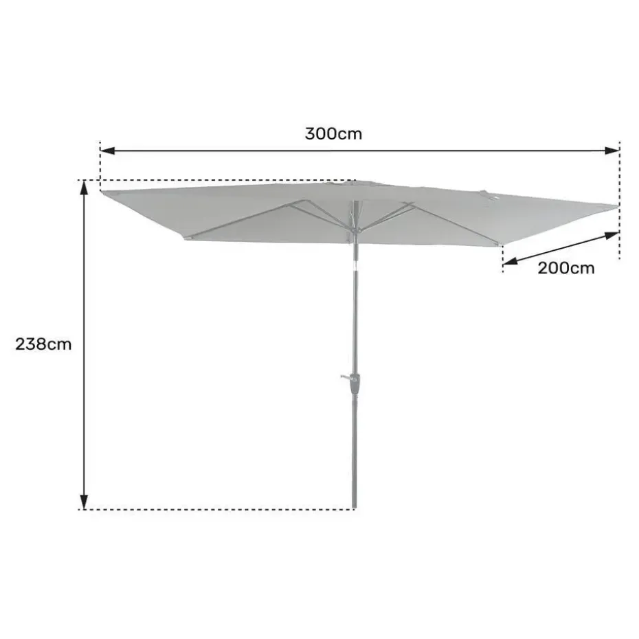 Happy Garden Parasol HAPUNA - Grijs - Aluminium