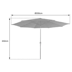 Happy Garden Parasol HAPUNA - Bruin - Aluminium