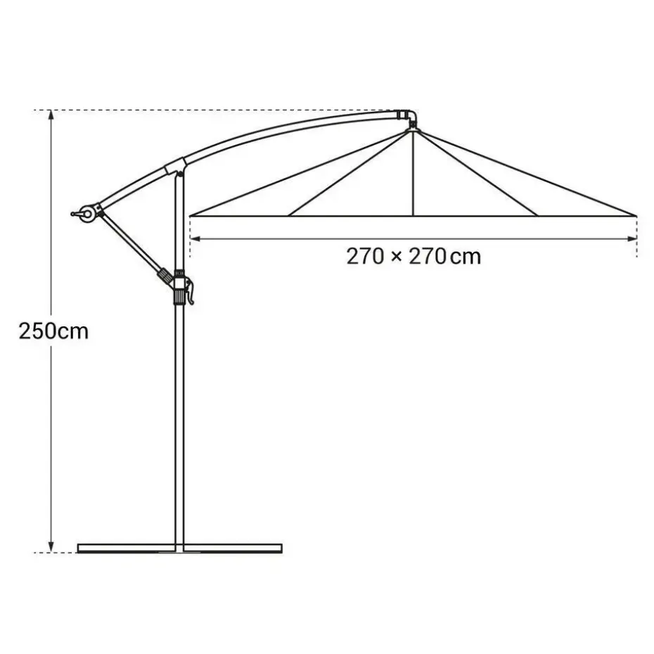 Happy Garden Parasol MOLOKAI - Rood - Staal