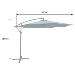 Happy Garden Parasol OAHU - Beige - Staal