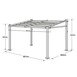 Happy Garden Pergola FRÉJUS - Bruin - Aluminium