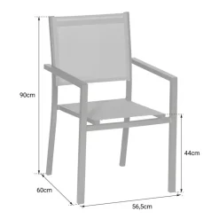 Happy Garden Stoel - Grijs - Aluminium