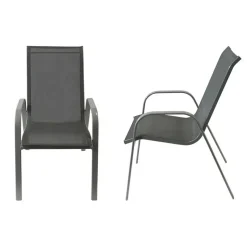 Happy Garden Stoel MARBELLA - Grijs - Aluminium