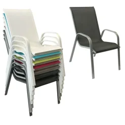 Happy Garden Stoel MARBELLA - Grijs - Aluminium