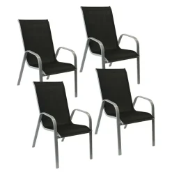 Happy Garden Stoel MARBELLA - Zwart - Aluminium