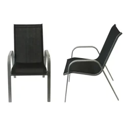 Happy Garden Stoel MARBELLA - Zwart - Aluminium