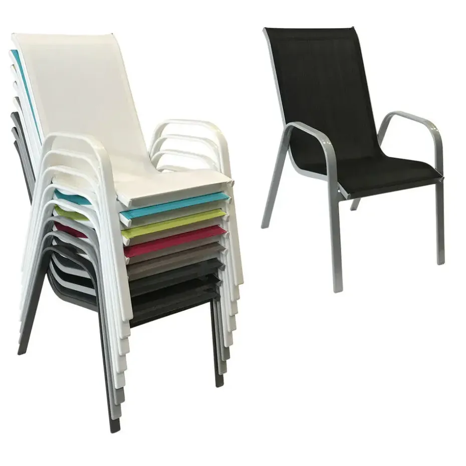 Happy Garden Stoel MARBELLA - Zwart - Aluminium