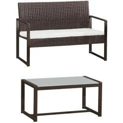 Happy Garden Tuinmeubilair MAJORQUE - Bruin - Geweven hars