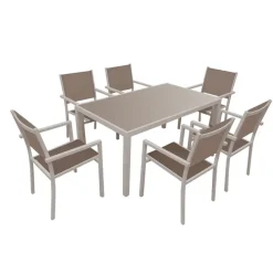 Happy Garden Tuinmeubilair BERGAMO - Bruin - Aluminium