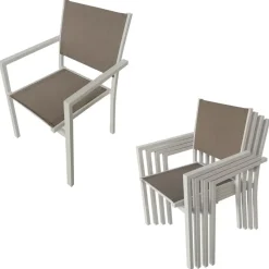 Happy Garden Tuinmeubilair BERGAMO - Bruin - Aluminium