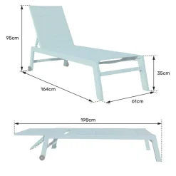 Happy Garden Zonnebaden BARBADOS - Groen - Aluminium